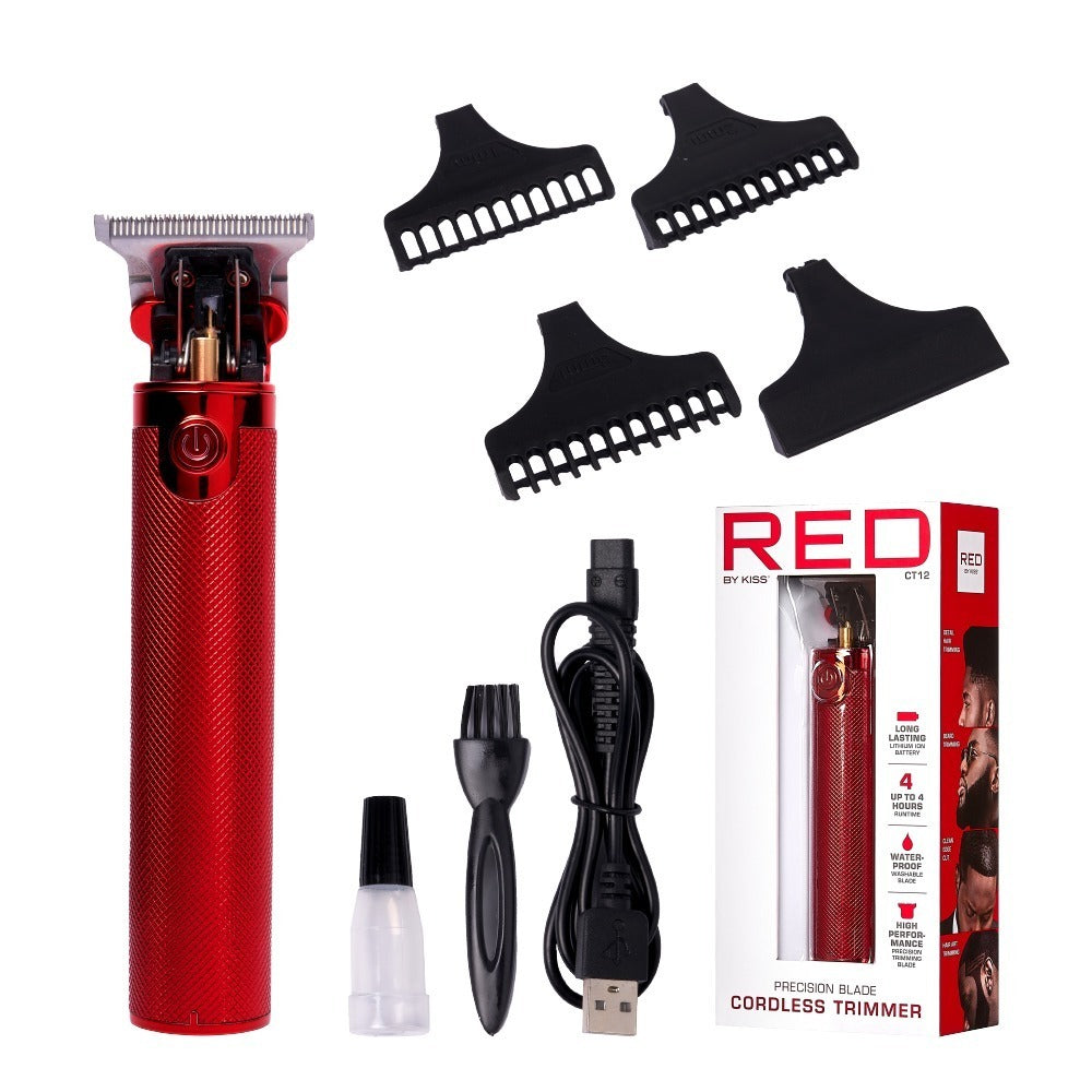 Red By Kiss Cordless Precision Blade Trimmer Red