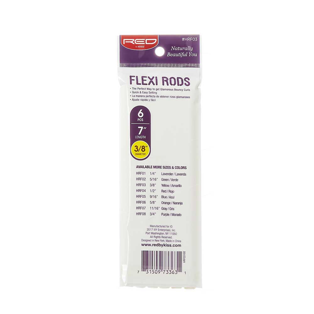 Red By Kiss Flexi Rods 7″ Length (6pcs) Yellow