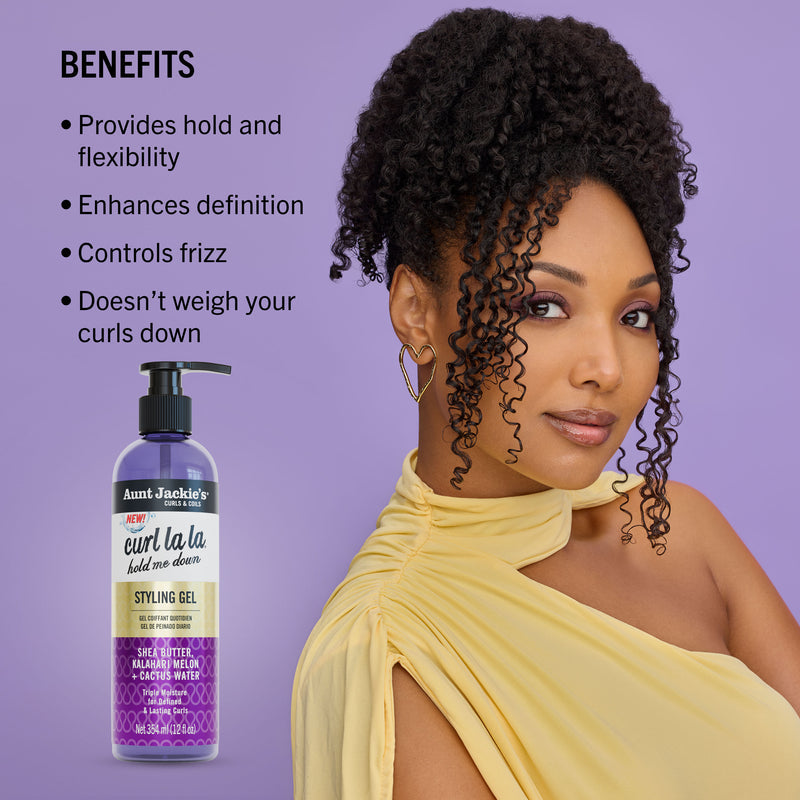 Aunt Jackie's Curls & coils Curl La La Hold Me Down Styling Gel 354ml/12oz