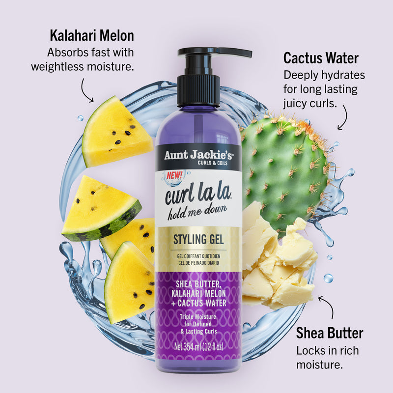 Aunt Jackie's Curls & coils Curl La La Hold Me Down Styling Gel 354ml/12oz