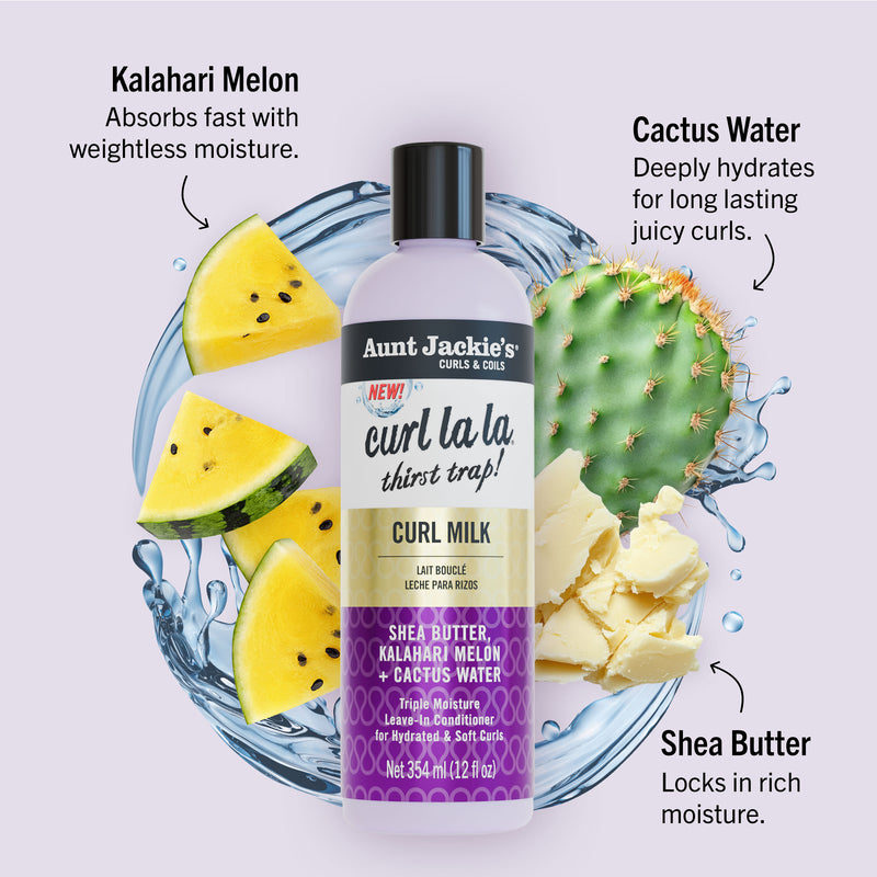 Aunt Jackie's Curls & coils Curl La La Thirst Trap Curl Milk 354ml/12oz
