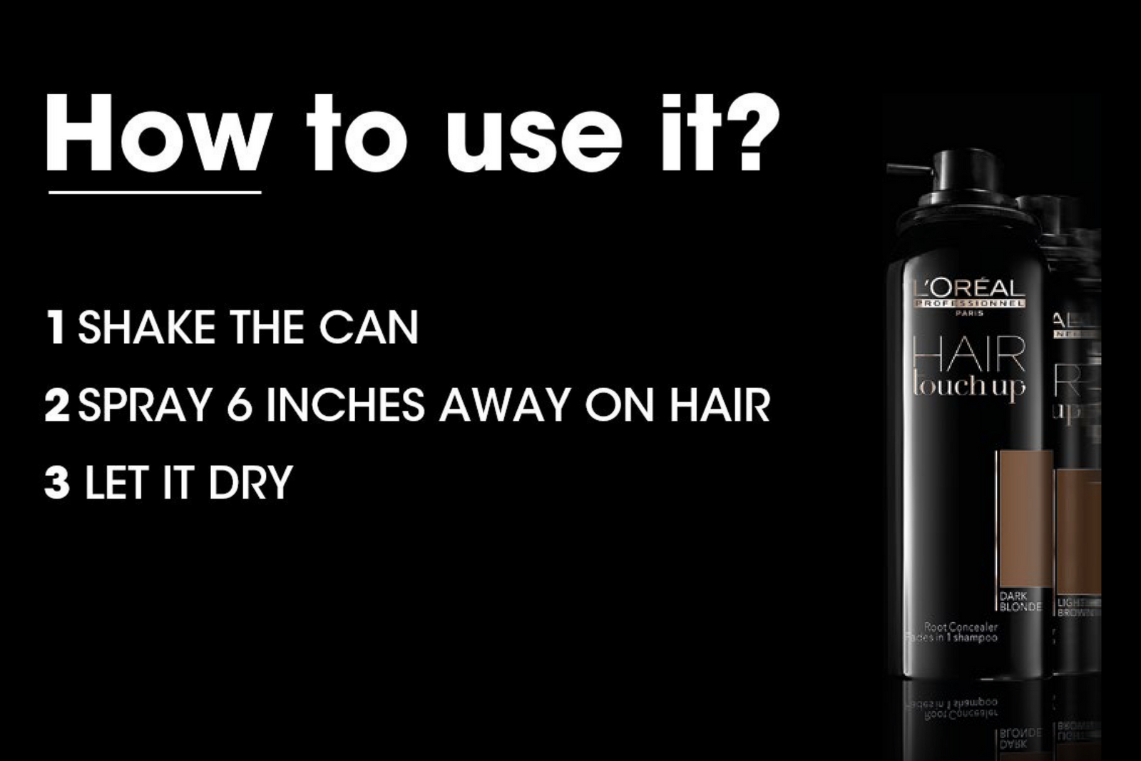 L’Oréal Professionnel Hair Touch Up Black 75ml