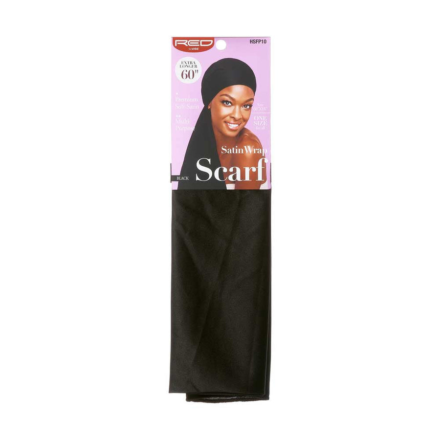 Red By Kiss Silky Satin Wrap Scarf 60″X16″