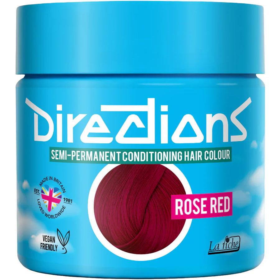 DIRECTIONS Rose Red Semi-permanent hair colour 100ml
