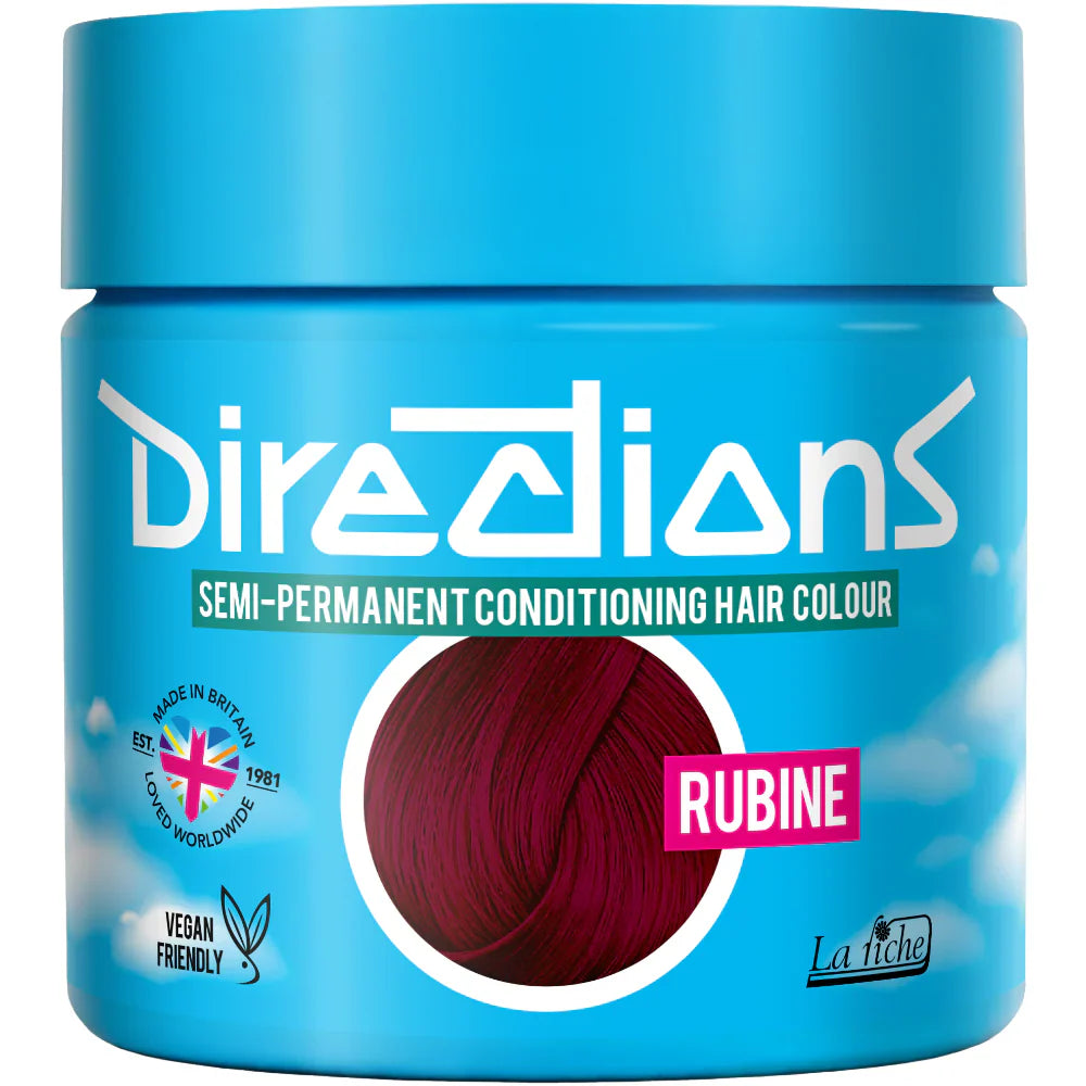 DIRECTIONS Rubine Semi-permanent hair colour 100ml