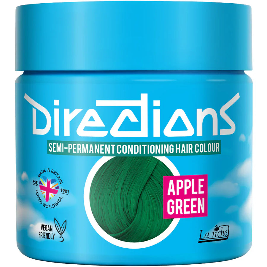 DIRECTIONS Apple Green Semi-permanent hair colour 100ml