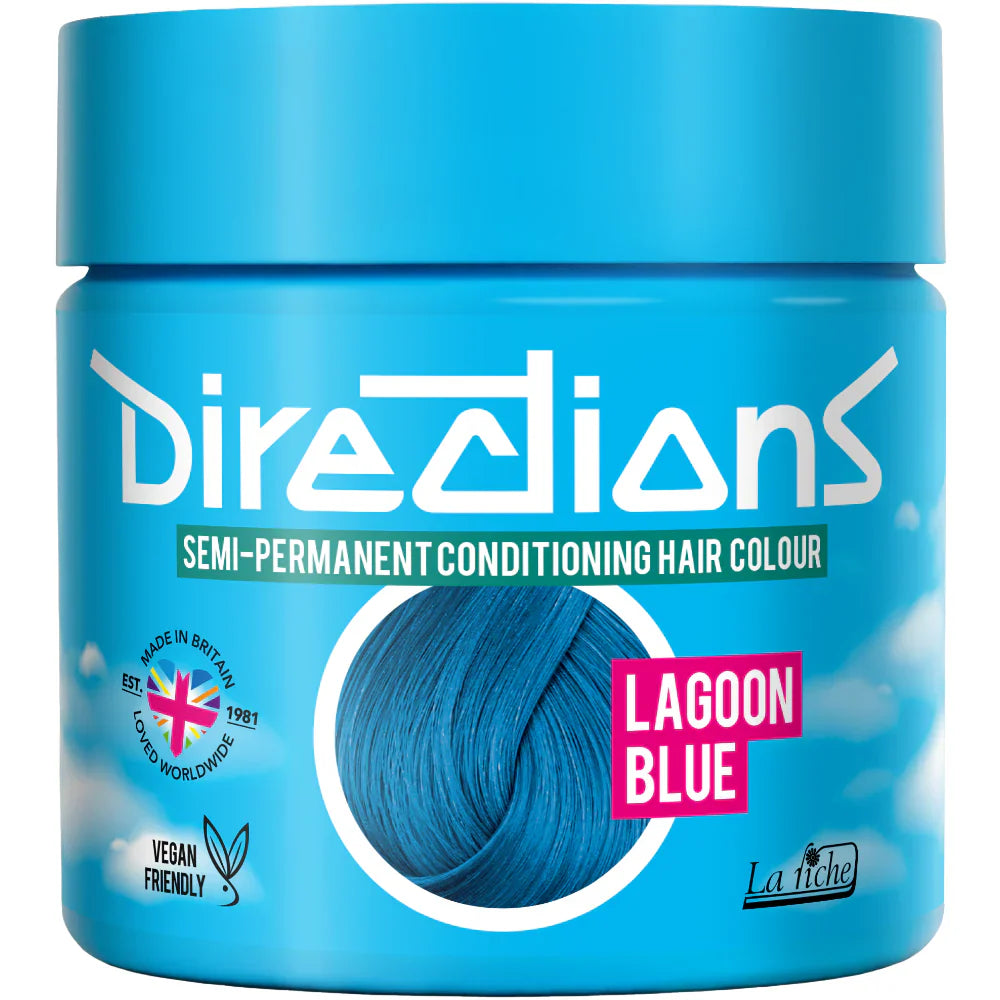 DIRECTIONS Lagoon Blue Semi-permanent hair colour 100ml