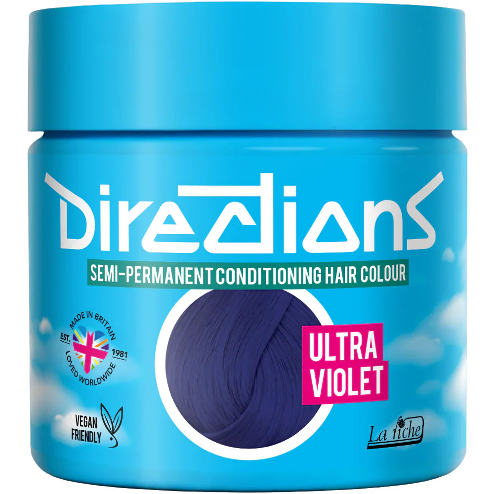 DIRECTIONS Ultra Violet Semi-permanent hair colour 100ml