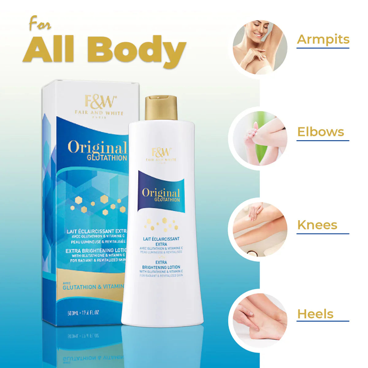 Fair & White Original Glutathion Brightening Body Lotion 500ml