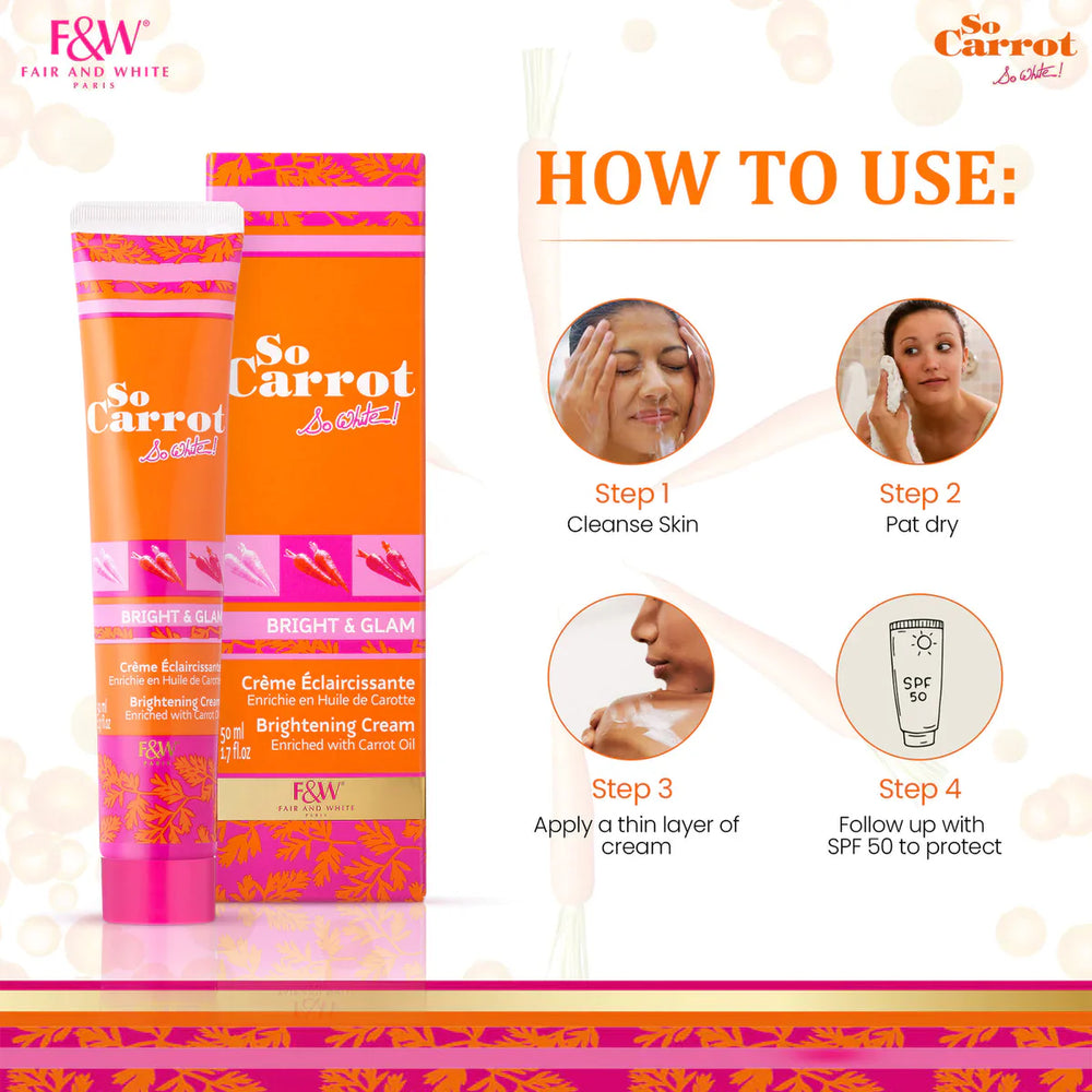 Fair & White So Carrot Face & Body Brightening Cream 50ml