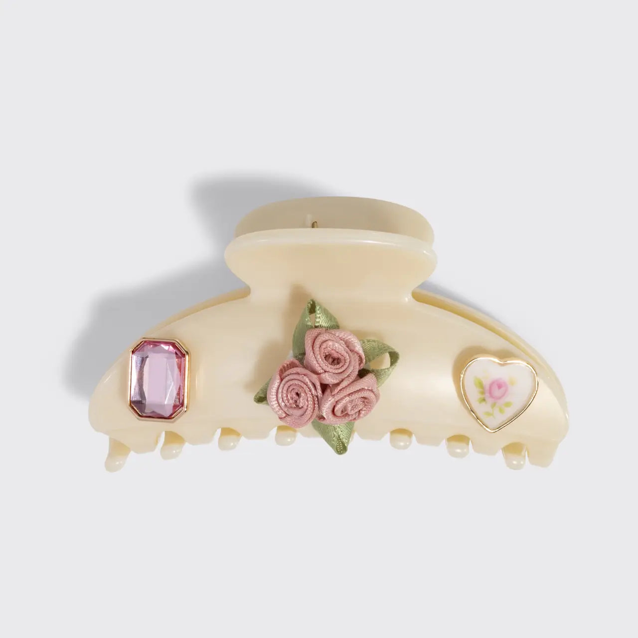 Kitsch Kitschpop Curved Claw Clip 7pc Set Vintage- Pearlized Cream