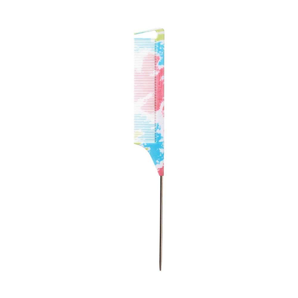 Red By Kiss Pattern Parting Pin Tail Comb