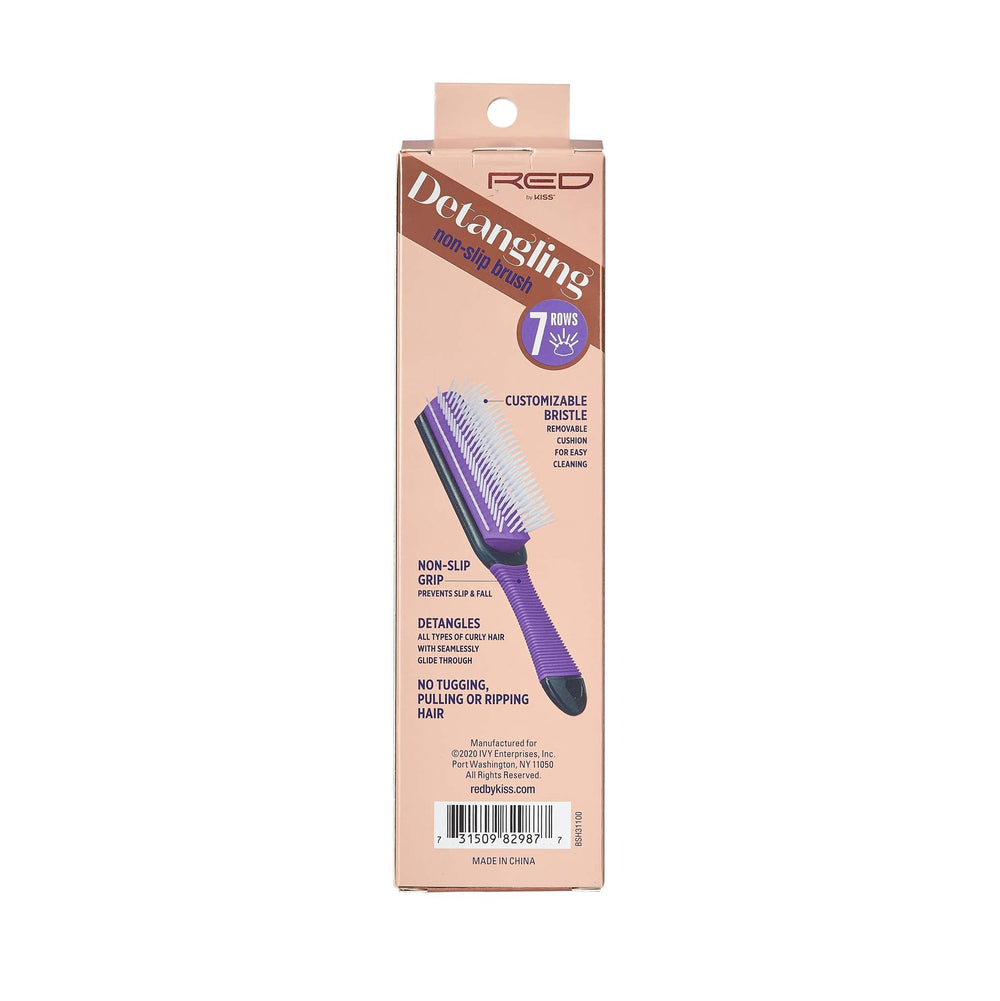 Red By Kiss Detangling Non-Slip Brush ( PURPLE)