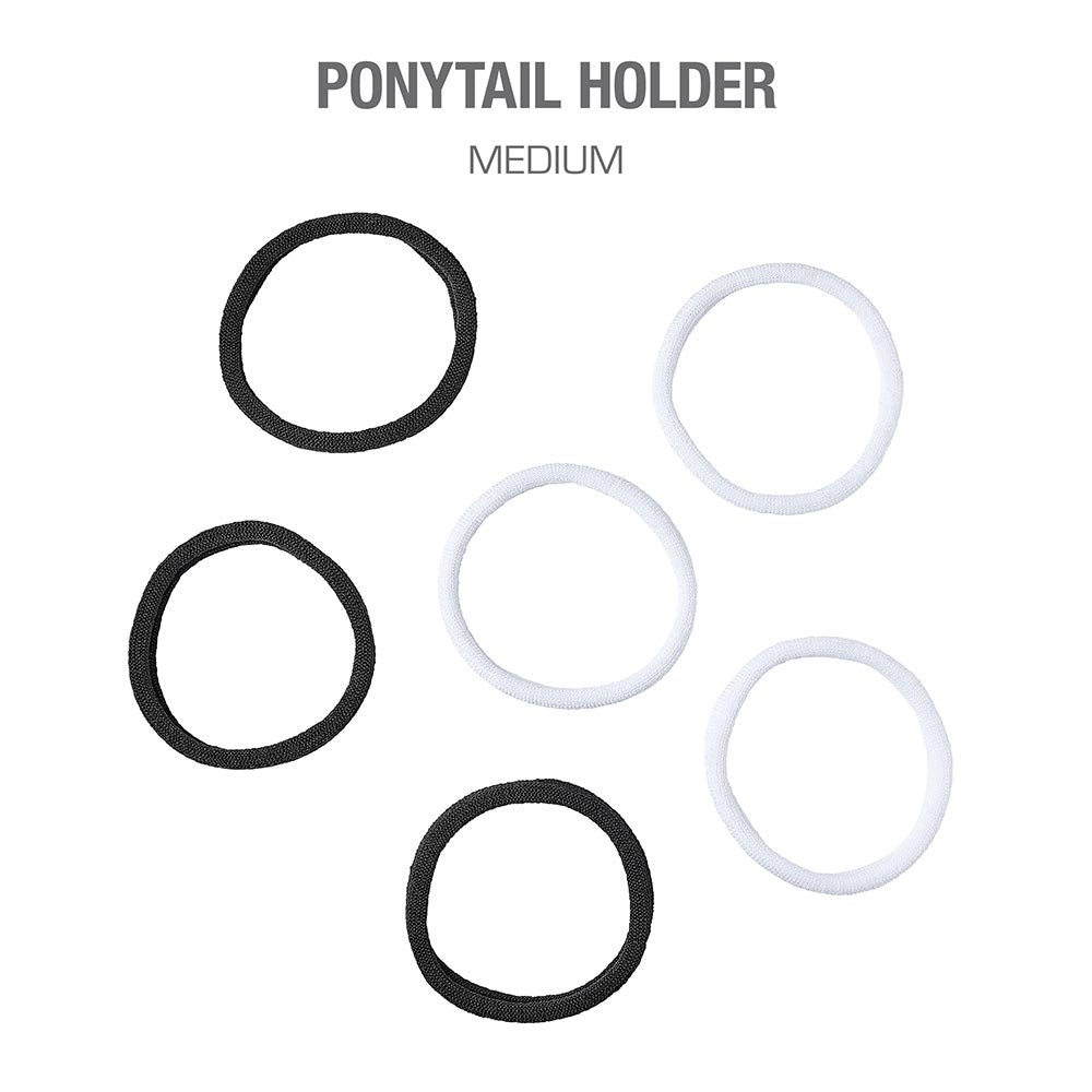 Red By Kiss Ponytail Holder Black&White Medium