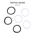 Red By Kiss Ponytail Holder Black&White Medium