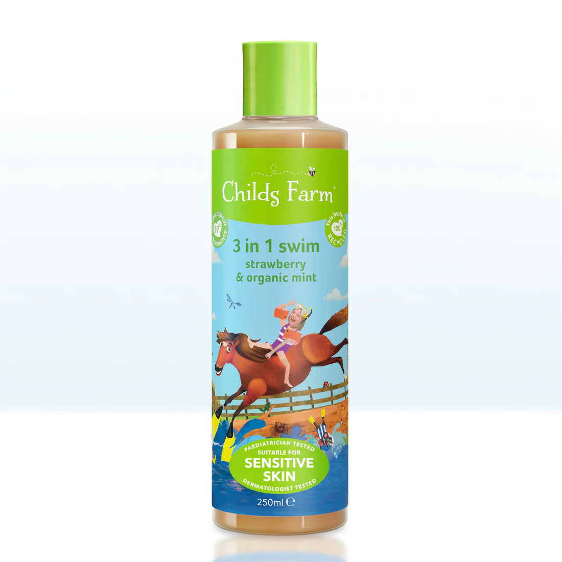 Childs Farm Sensitive Skin Experts Strawberry & Organic Mint 3 In 1 Swin 250ml