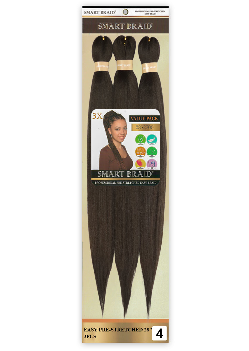 Smart Braid Pre-Stretched Braiding Hair 28" – 3X Pack