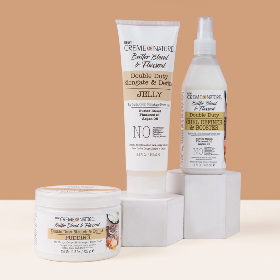 Creme of Nature Butter Blend & Flaxseed Double Duty Elongate & Define Jelly 248ml/8.4oz