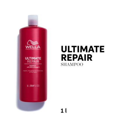 Wella Professionals Ultimate Repair Shampoo, Professional Lightweight Shampoo for Damaged Hair 1000 ml