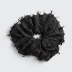 Kitsch Brunch Scrunchie - Frayed Black