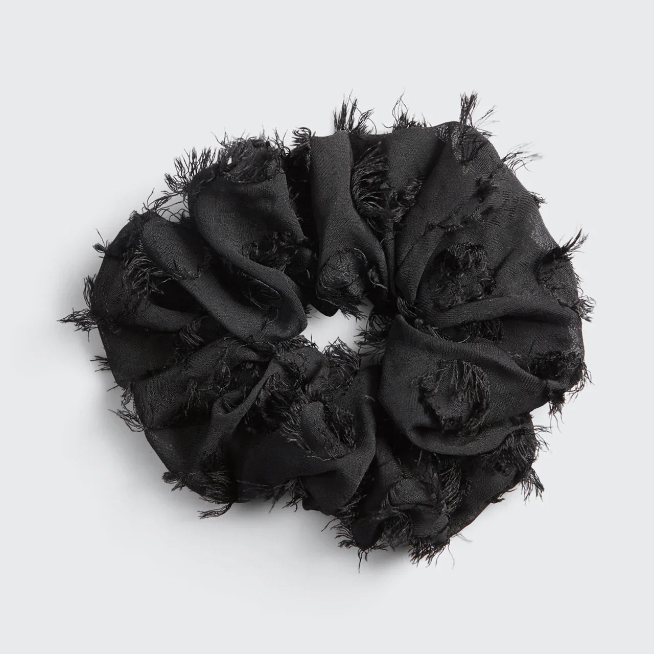 Kitsch Brunch Scrunchie - Frayed Black