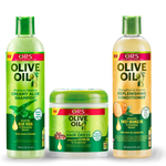 ORS Olive Oil Creamy Aloe Shampoo 16 oz / Replenishing Conditioner 16 oz / Fortifying Crème Hair Dress 6 oz – Bundle