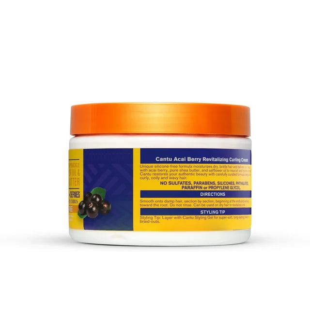 Cantu Revitalizing Curling Cream with Acai Berry and Shea Butter 340g/12oz