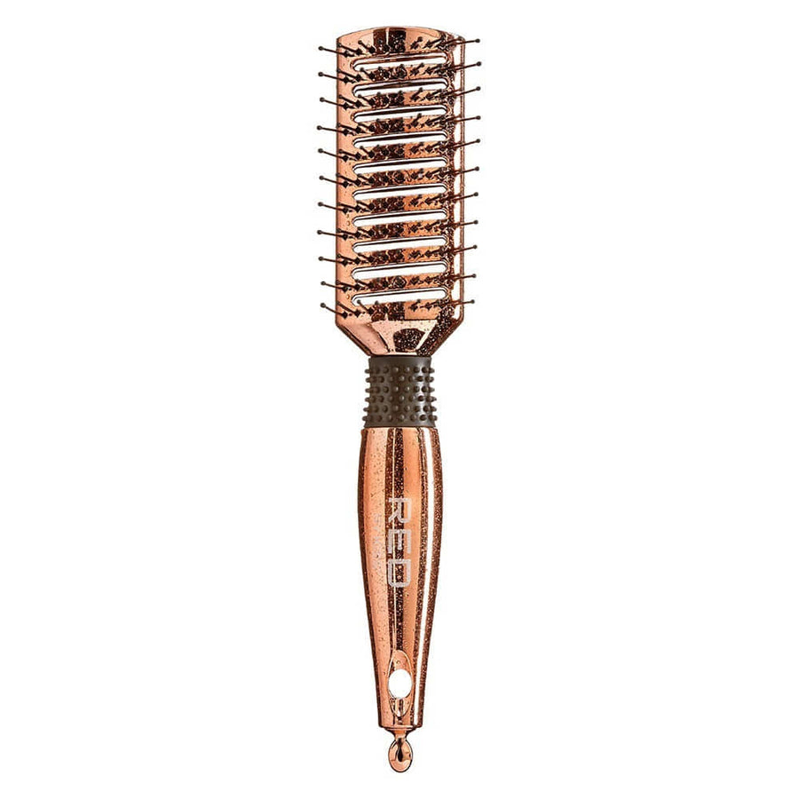 Red By Kiss Rose Gold Chrome Paddle Brush Vent  Beautiful Rose Gold Chrome Finish