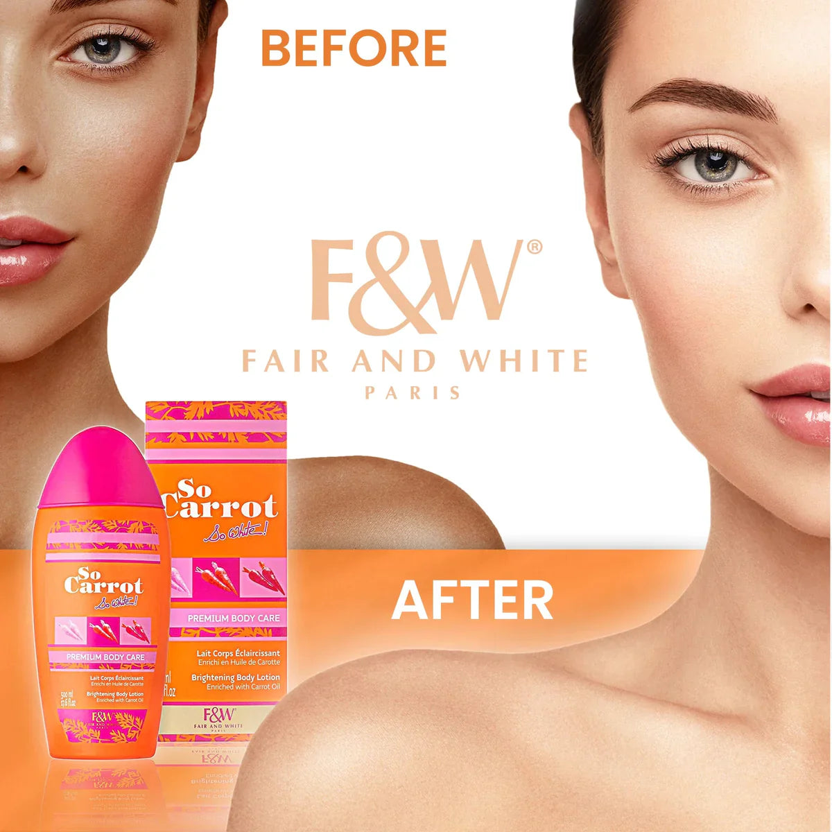 Fair & White So Carrot Moisturizing & Brightening Lotion 500ml