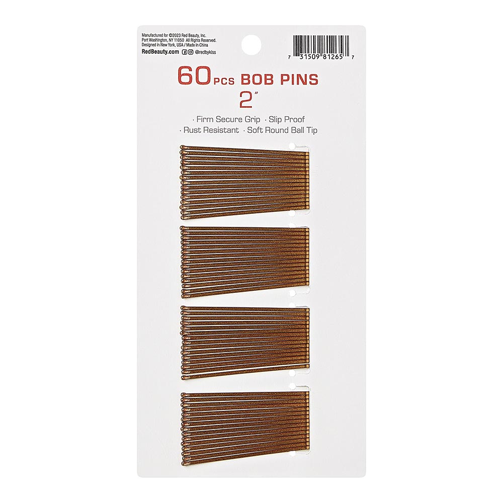 Red By Kiss Bob Pins 2 " Inch Bronze