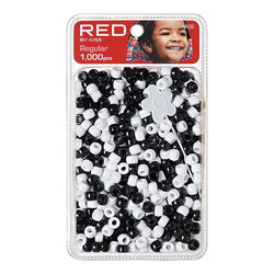 Red By Kiss Regular Hair Beads (1000pcs) Black&White