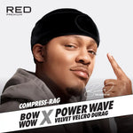 Red by Kiss BOW WOW X Power Wave Velvet Hook and Loop Fastener Compression Rag Black