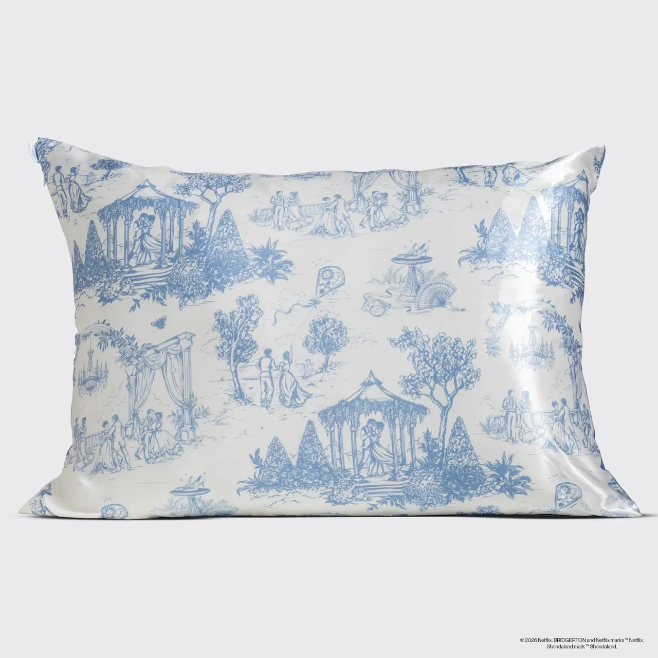 Kitsch Bridgerton X Satin Pillowcase in Garden Toile