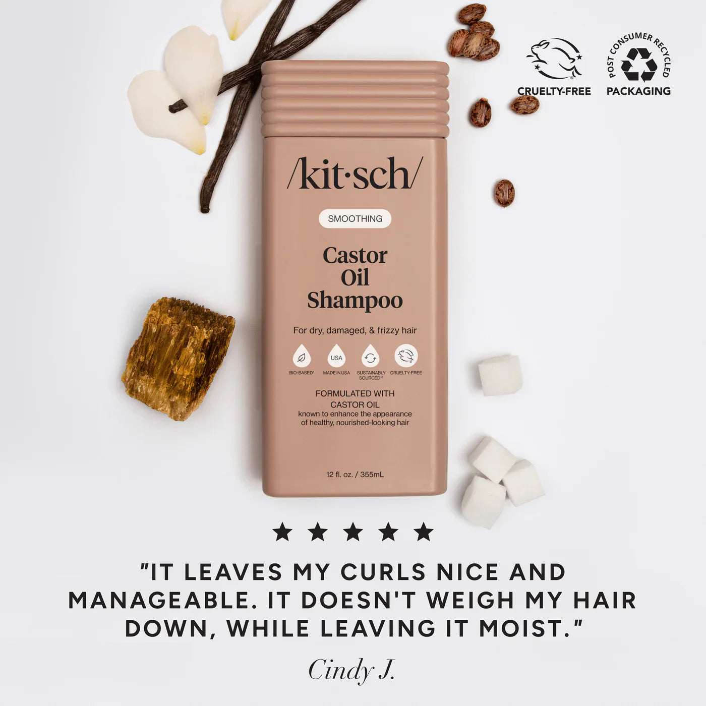 Kitsch Smoothing Castor Oil Shampoo 355ml