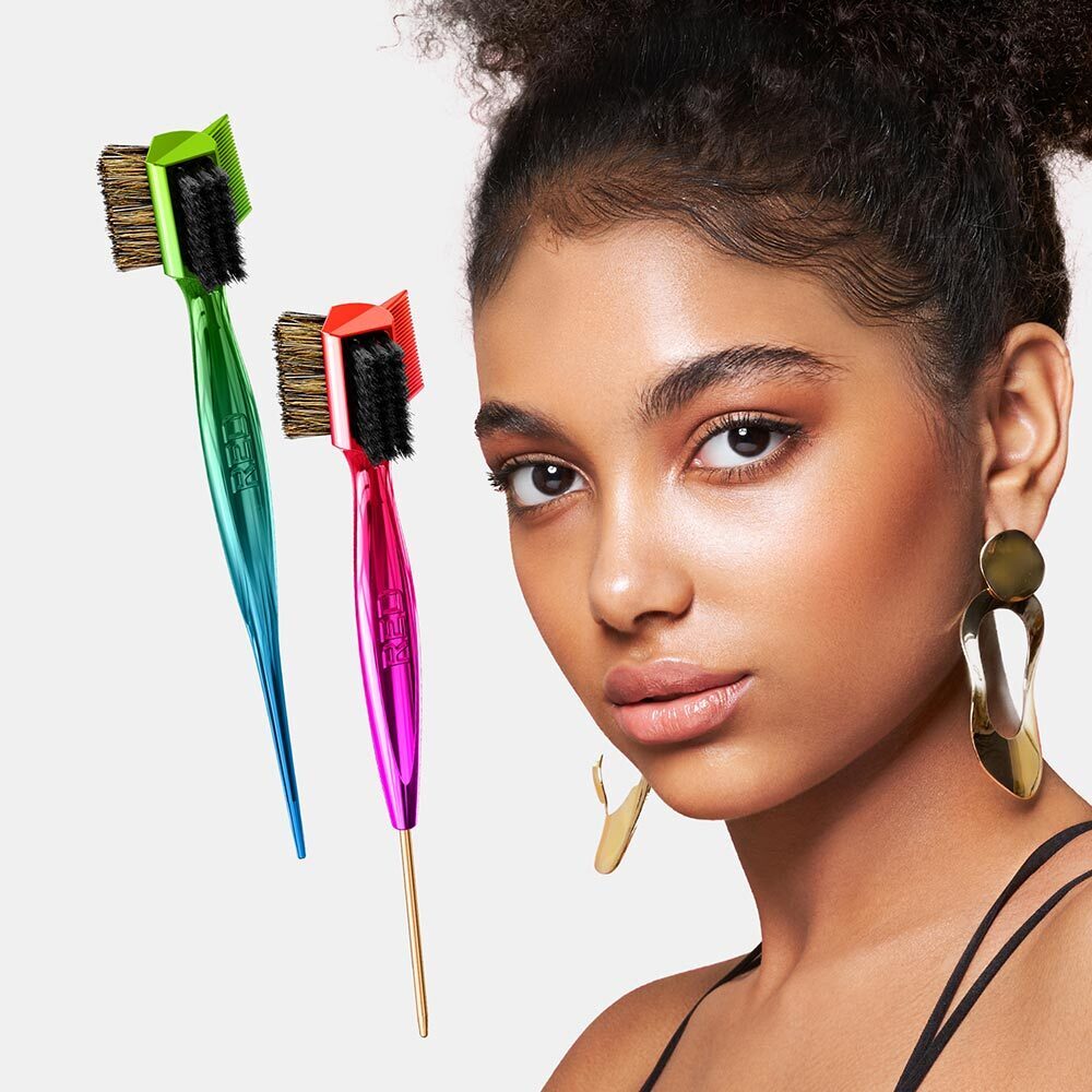 Red By Kiss 4-in-1 360° Edge Brush with Rat Tail