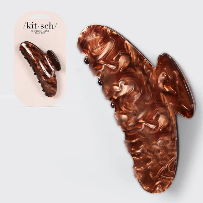 Kitsch Eco-Friendly Marble Claw Clip - Brunette