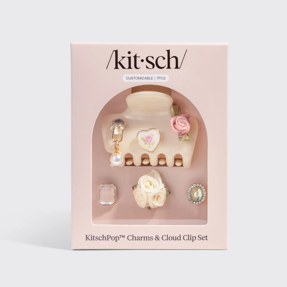 Kitsch pop Cloud Clip 7pc Set Vintage - Pearlized Cream