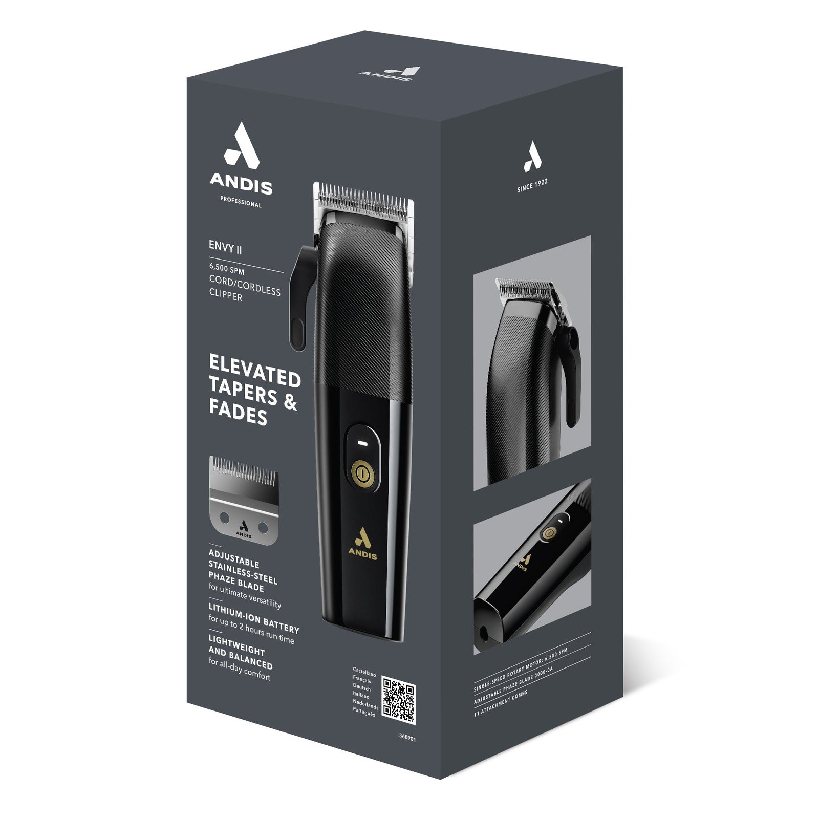 ANDIS ENVY II PREMIER CLIPPER BLACK