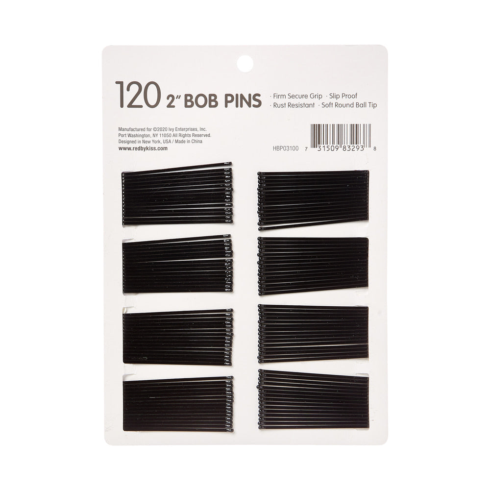 Red By Kiss Bob Pins 2″ (120pcs)