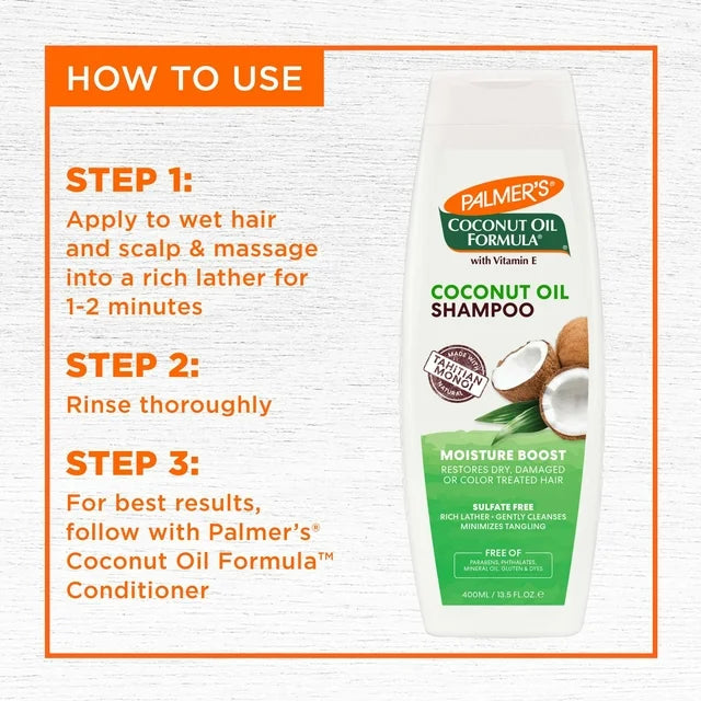 Palmer's Coconut Oil Formula Coconut Oil Moisture Boost Shampoo 400ml