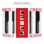 RED BY KISS Beard & Hair Straightener With Adjustable Temperature Settings