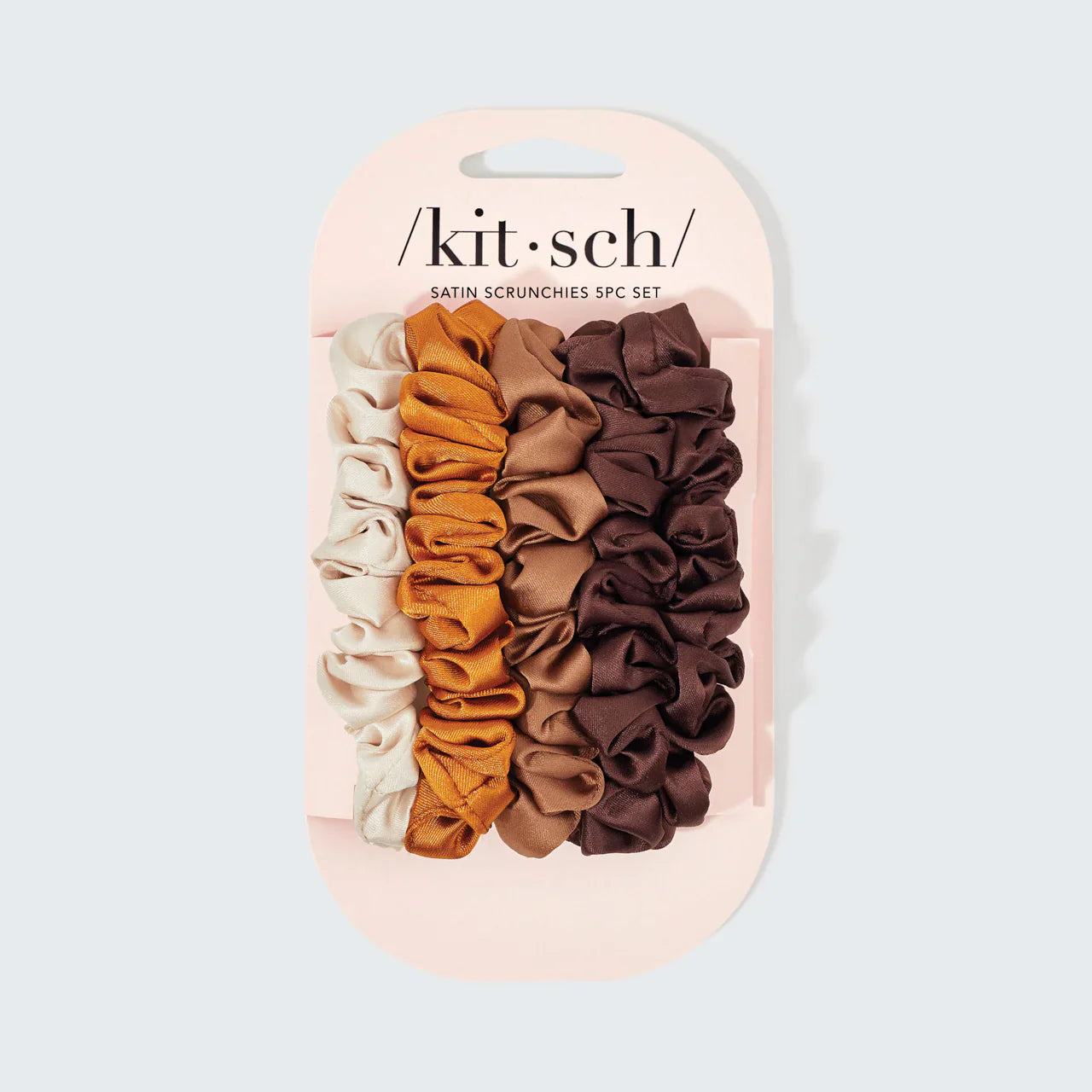 Kitsch Satin Petite Scrunchies 5pc Set - Sedona