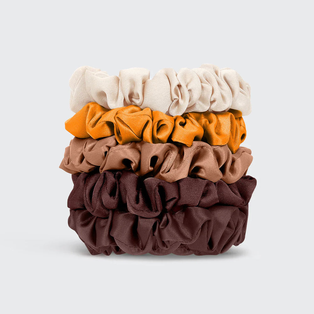 Kitsch Satin Petite Scrunchies 5pc Set - Sedona