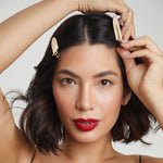 Kitsch Gold Rhinestone Creaseless Clips 2pc Set