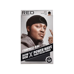 Red by Kiss BOW WOW X Power Wave Velvet Hook and Loop Fastener Compression Rag Black