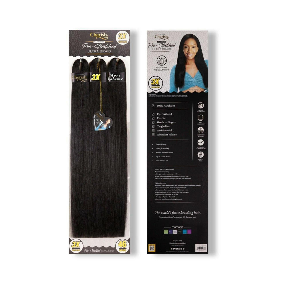 Cherish Ultimate Comfort Pre-Stretched Ultra Braid Hair 3X pack 46"