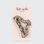 Kitsch Satin Wrapped Claw Clip - Leopard