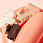 Kitsch Recycled Plastic Mini Cloud Claw Clips 8pc Set - Rosewood