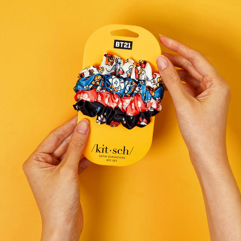 Kitsch Kitsch x BT21 Satin Sleep Scrunchies 4pc Set