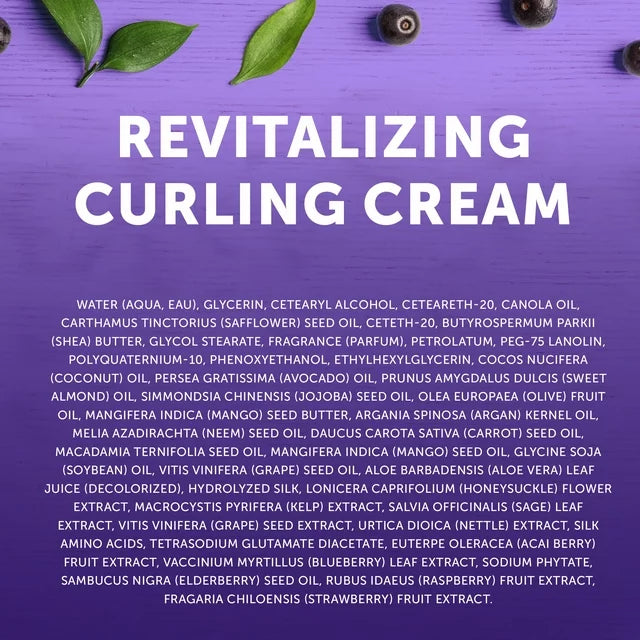 Cantu Revitalizing Curling Cream with Acai Berry and Shea Butter 340g/12oz